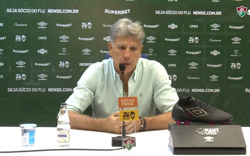 Renato Gaúcho em coletiva depois do FlaFlu. (Foto: Reprodução)
