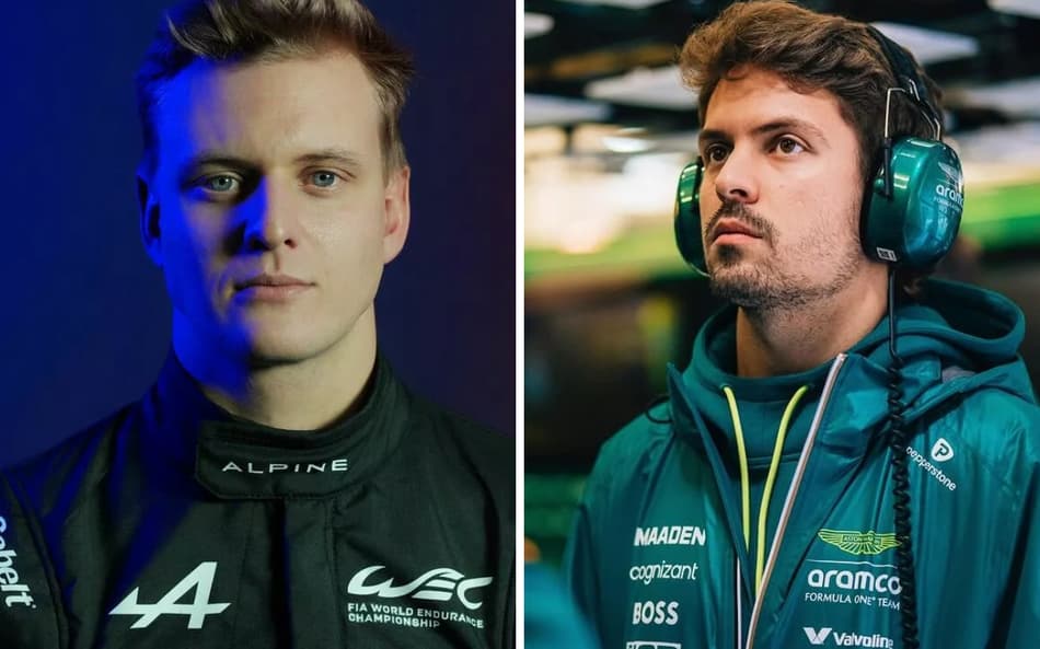 Mick Schumacher e Felipe Drugovich (Fotos: Alpine Cars e Divulgação Felipe Drugovich)