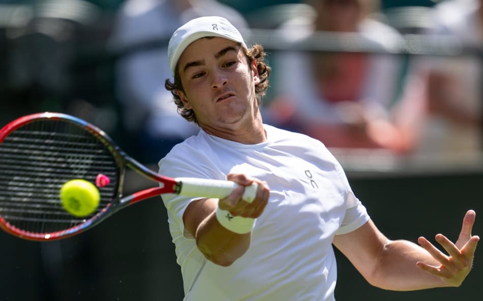 João Fonseca na estreia de Wimbledon (Divulgação)