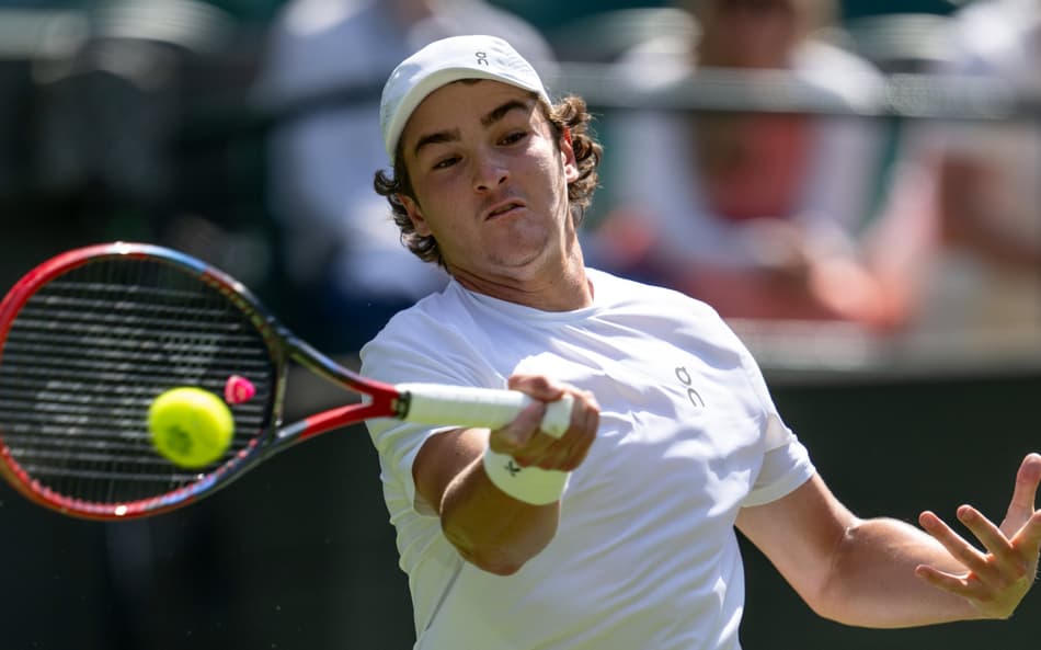 João Fonseca na estreia de Wimbledon (Divulgação)