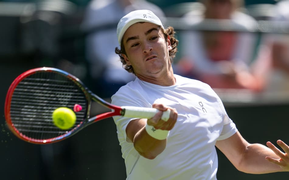 João Fonseca na estreia de Wimbledon (Divulgação)
