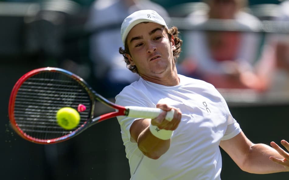 João Fonseca na estreia de Wimbledon (Divulgação)