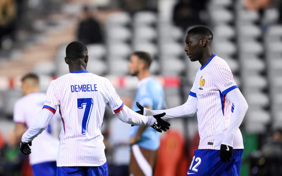 Kolo Muani foi autor dos gols da França contra a Bélgica (Foto: John Thys/AFP)
