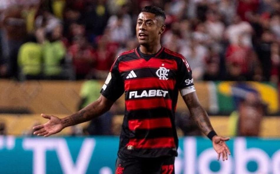 Flamengo's Bruno Henrique reacts during the Club World Cup group D soccer match between Flamengo and Esperance de Tunis in Philadelphia, Monday, June 16, 2025. (AP Photo/Chris Szagola)
