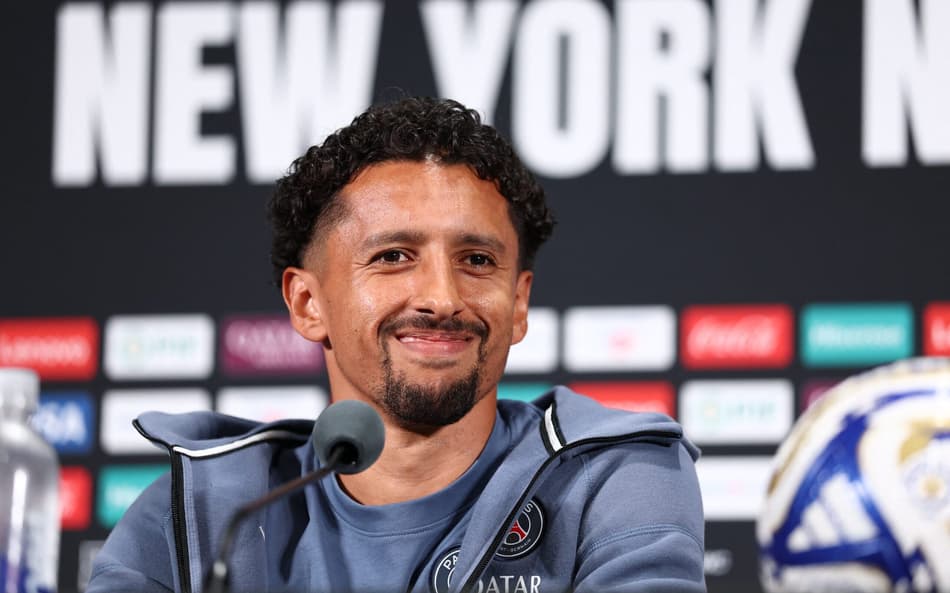 Marquinhos em coletiva antes da final do Mundial (Foto: Franck Fife/AFP)