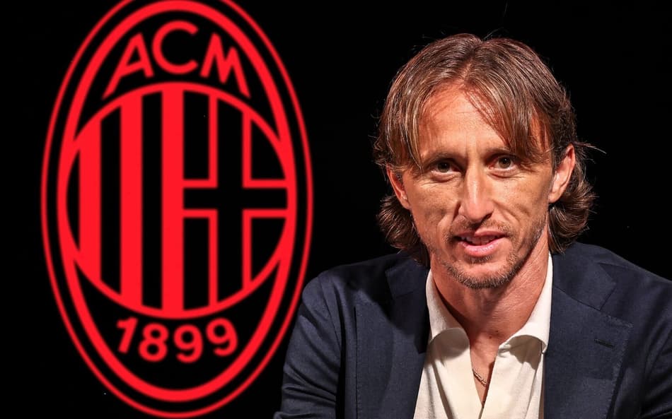 Modric apresentado pelo Milan (Foto: Reprodução/Milan)