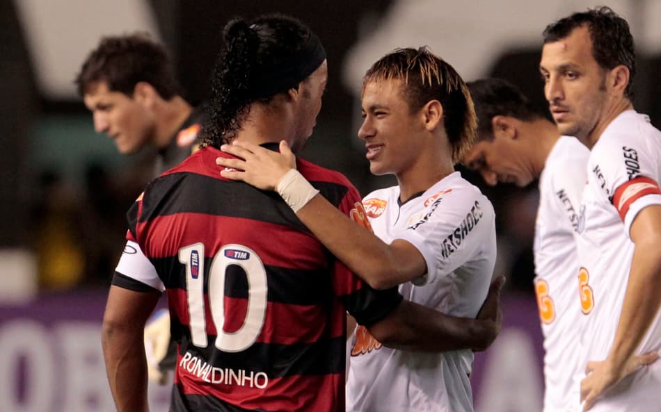santos x flamengo neymar ronaldinho 2011