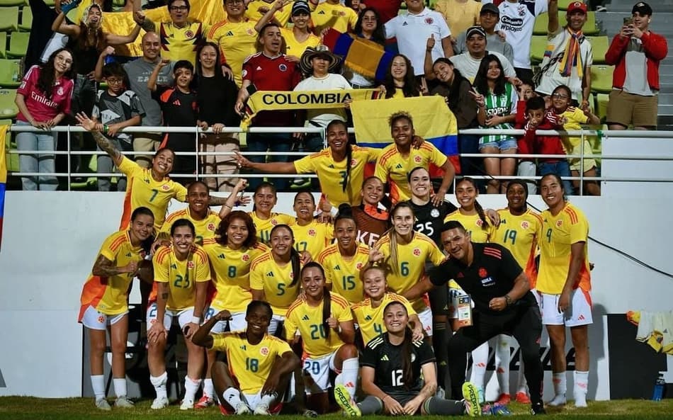Seleção da Colômbia disputa Copa América Feminina. (Foto: Seleção Colombiana de Futebol/Divulgação)