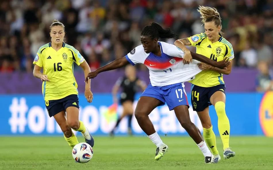 Suécia e Inglaterra na Eurocopa Feminina 2025. (Foto: Divulgação/UEFA)