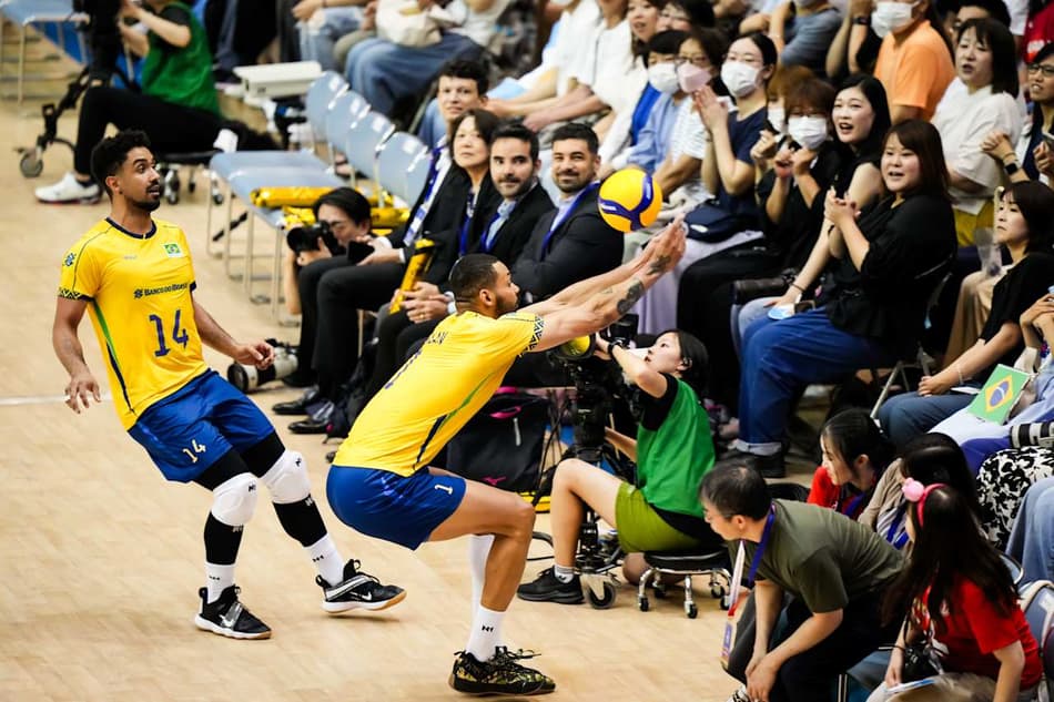 O Brasil venceu a Argentina por 3 sets a 1 pela VNL Masculina (Foto: Divulgação/Volleyball World)