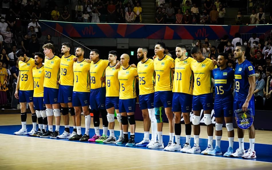 O Brasil venceu a Argentina por 3 sets a 1 pela VNL Masculina (Foto: Divulgação/Volleyball World)