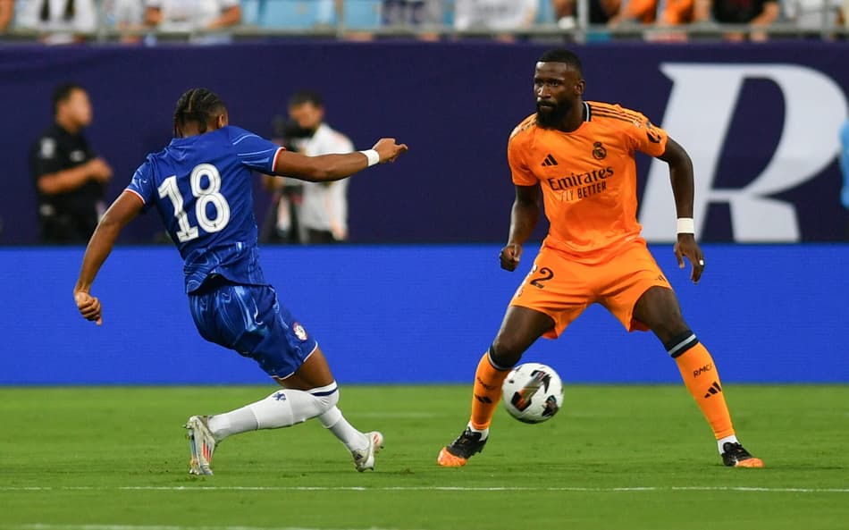 Nkunku e Rudiger - Real Madrid x Chelsea - Pré-temporada