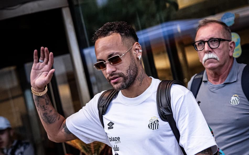 Neymar pode ficar fora contra o Vasco se receber novo amarelo (Foto: Raul Baretta/ Santos FC)