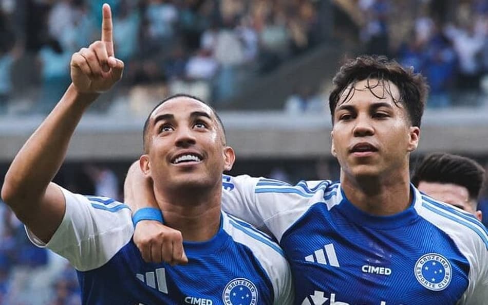 Volante Christian comemora gol do Cruzeiro contra Juventude (Foto: Gustavo Martins/Cruzeiro)