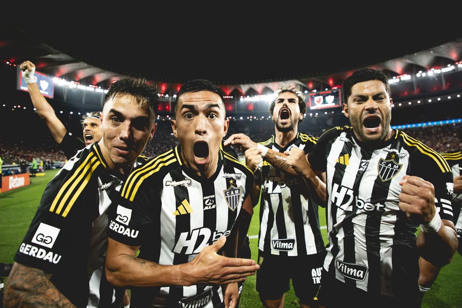 Jogadores do Atlético-MG comemorando (Foto: Pedro Souza / Atlético)
