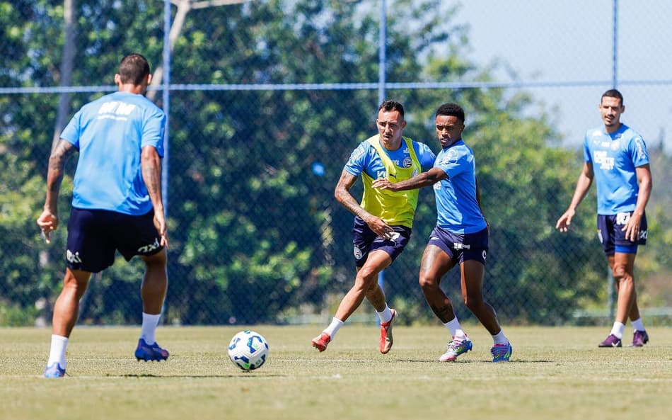Iago e Kayky em treino do Bahia (Foto: Rafael Rodrigues/ECB)