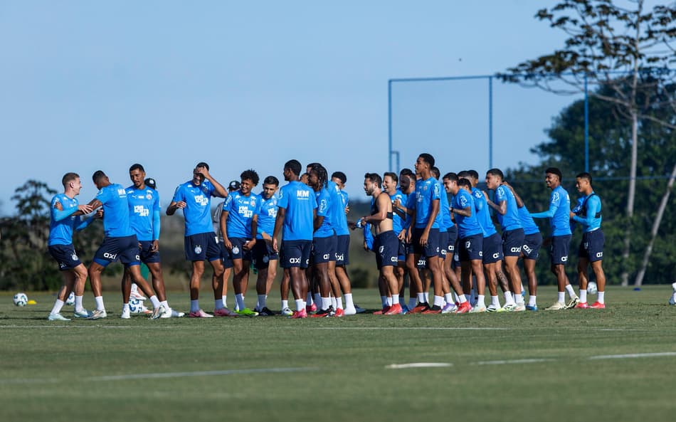 Jogadores do Bahia reunidos durante treino (Foto: Rafael Rodrigues / EC Bahia)