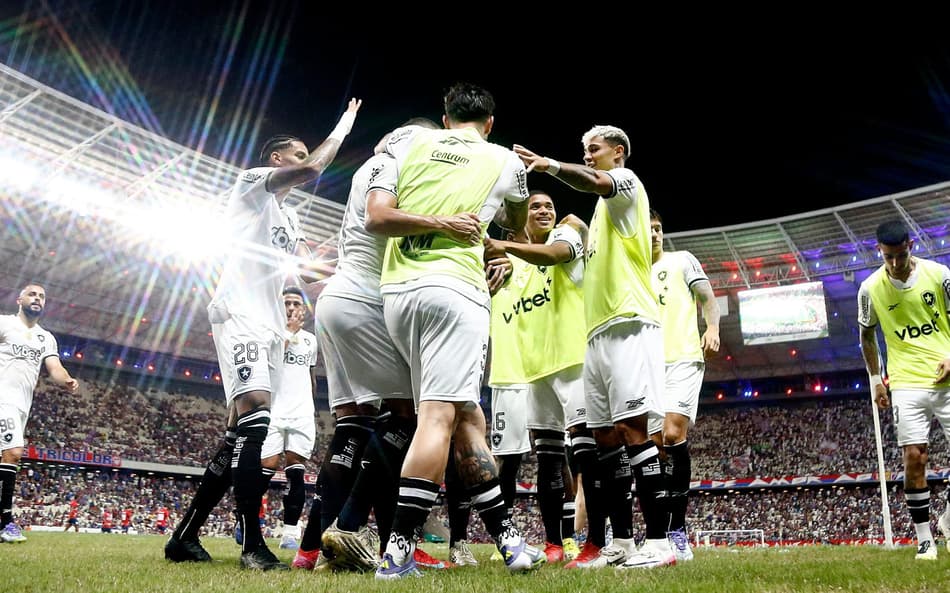Jogadores do Botafogo comemorando gol contra o Fortaleza (Foto: Vítor Silva/Botafogo)