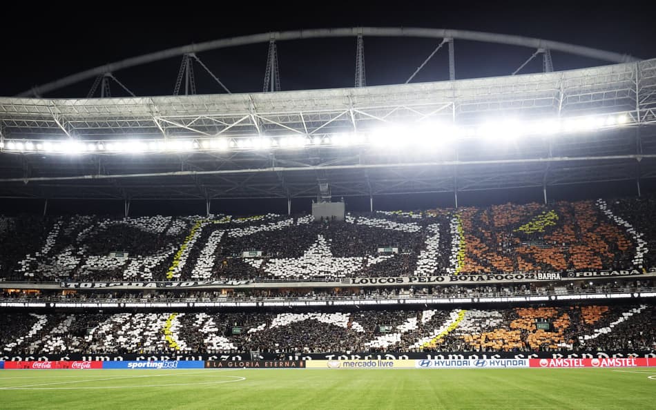 Mosaico da torcida do Botafogo no Nilton Santos (Foto: Vítor Silva/Botafogo)