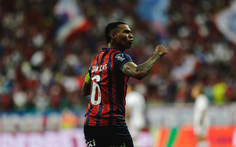 Jean Lucas comemora gol do Bahia contra o Fluminense (Foto: Letícia Martins / EC Bahia)