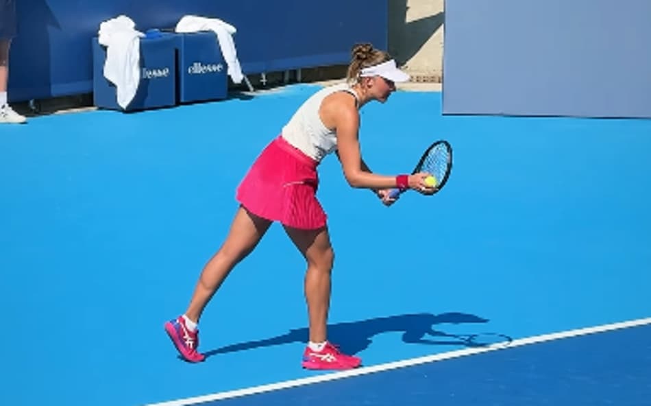 A brasileira Bia Haddad contra a australiana Maya Joint no WTA de Cincinnati (Foto: Reprodução/WTA)