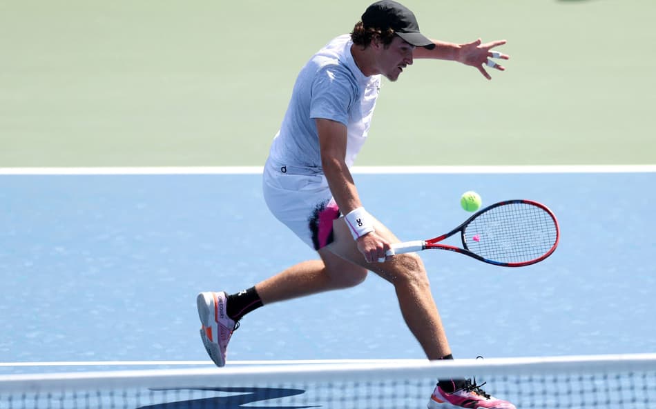 João Fonseca na vitória na estreia do US Open (Foto: Al Bello/Getty Images/AFP )