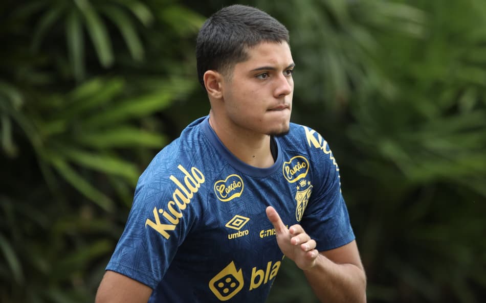 Luca Meirelles faz parte do elenco profissional do Santos. (Foto: Reinaldo Campos/AGIF)
