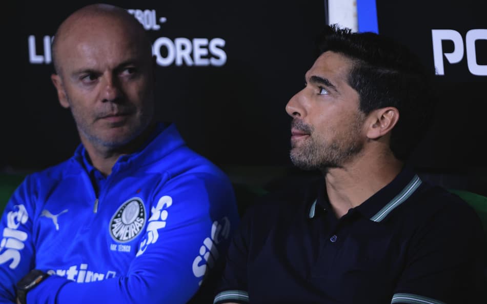Abel Ferreira, técnico do Palmeiras, durante partida da Libertadores