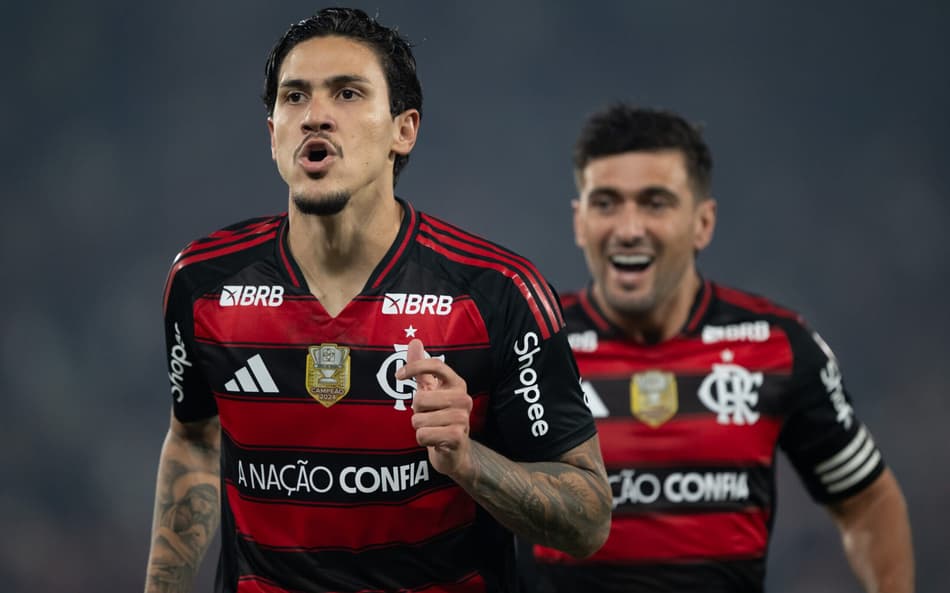 Flamengo comemora gol diante do Vitória no Maracanã (Foto: Jorge Rodrigues/AGIF)
