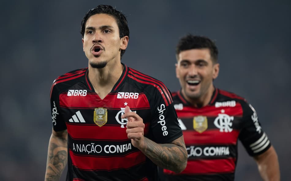 Flamengo comemora gol diante do Vitória no Maracanã (Foto: Jorge Rodrigues/AGIF)