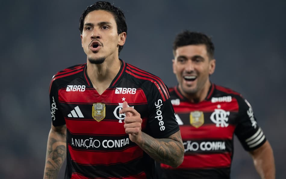 Flamengo comemora gol diante do Vitória no Maracanã (Foto: Jorge Rodrigues/AGIF)