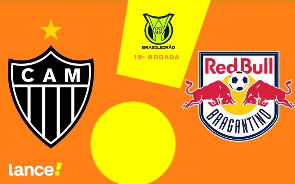 Atlético-MG e Bragantino se enfrentam neste domingo (Foto: arte / Lance!)