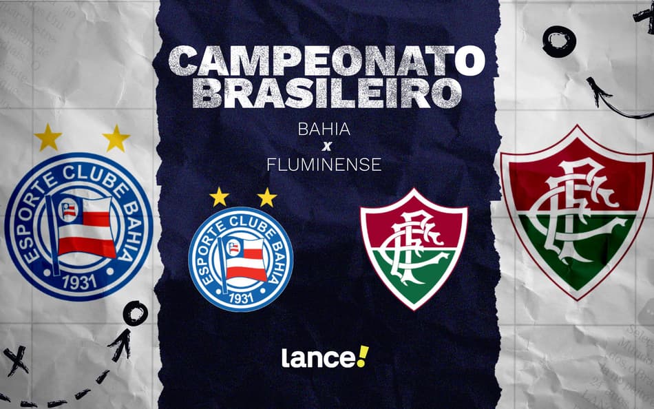 Bahia e Fluminense se enfrentam pela 19ª rodada do Brasileirão (Foto: arte / Lance!)