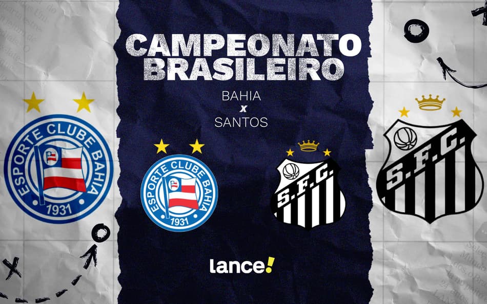Bahia e Santos se enfrentam na Fonte Nova (Foto: arte/Lance!)