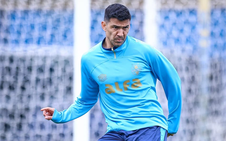 Balbuena em treinamento do Grêmio. (Foto: Lucas Uebel/Grêmio FBPA)