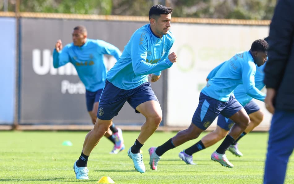 Balbuena em treinamento do Grêmio. (Foto: Lucas Uebel/Grêmio FBPA)