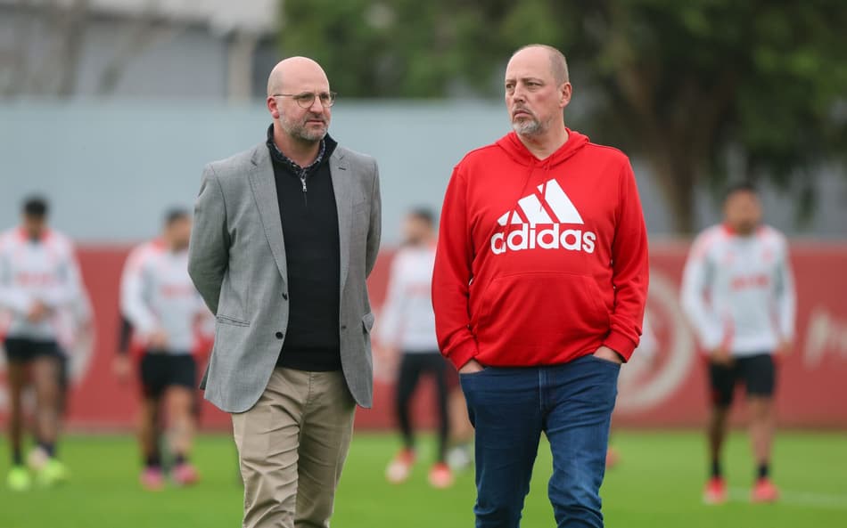 Alessandro Barcellos, presidente, e José Olavo Bisol, vice de futebol do Internacional