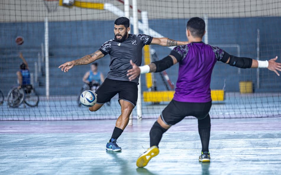 O Ceará na preparação para mais uma rodada do Brasileiro de Futsal (Foto: Felipe Santos / Ceará SC)
