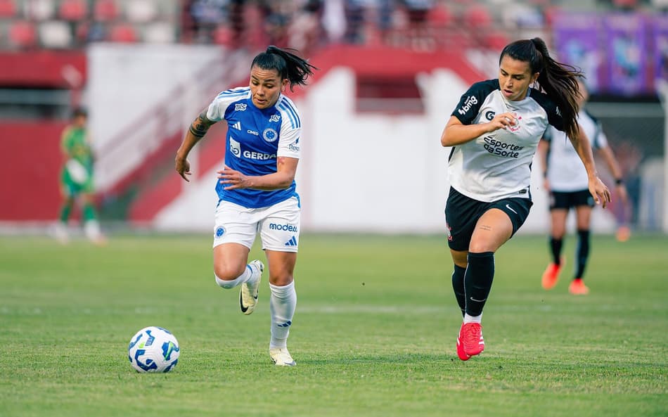 Corinthians e Cruzeiro fizeram jogo equilibrado na Copa do Brasil Feminina. (Foto: CBF/Divulgação)