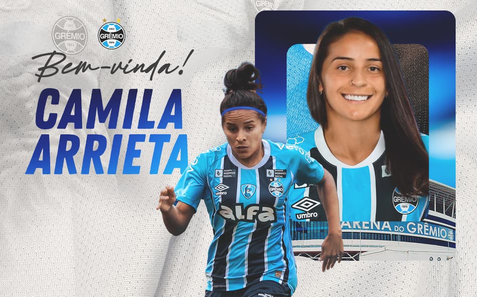 Camila Arrieta é a nova contratação do Grêmio (Foto: Reprodução/Grêmio)