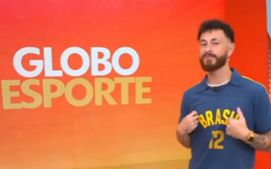 Fred Bruno em sua estreia no Globo Esporte