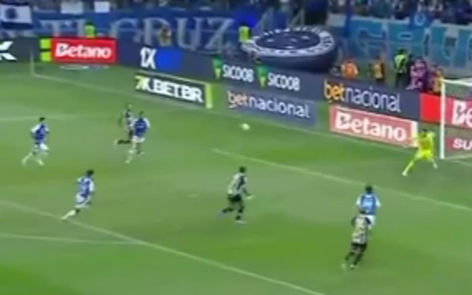 Neymar em Cruzeiro x Santos (Foto: Reprodução)