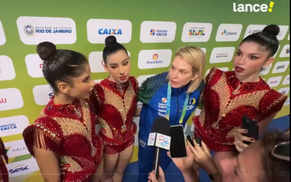Reação da Seleção com prata no Mundial de Ginástica Rítmica (Foto: Kauhan Fiaux / Lance!)