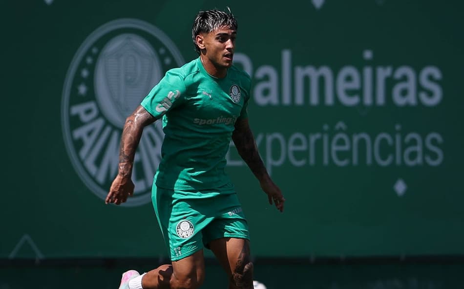 Facundo Torres durante treinamento do Palmeiras (Foto: Cesar Greco/Palmeiras/by Canon)