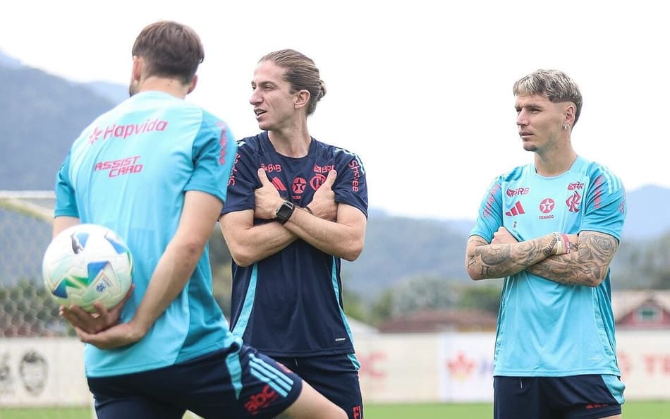Flamengo treino Filipe Luís De la Cruz