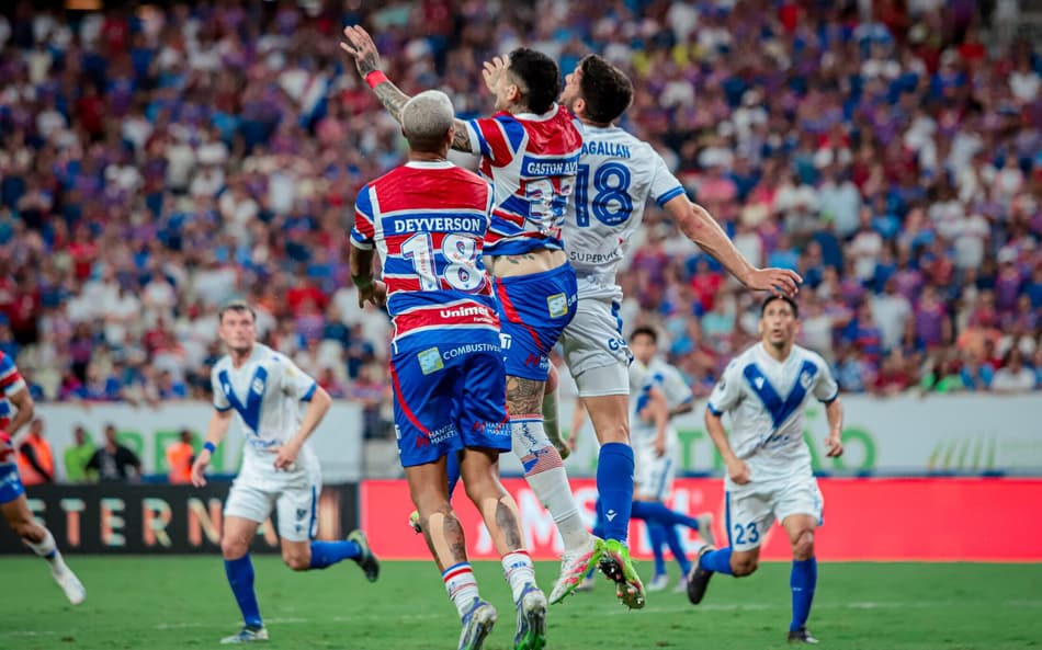 Partida entre Fortaleza e Vélez Sarsfield, pela Copa Libertadores (Foto: Mateus Lotif/Fortaleza EC)