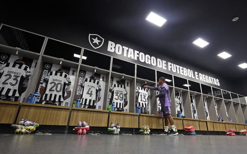 Vestiário do Botafogo para o jogo com a LDU (Foto: Vítor Silva/Botafogo)