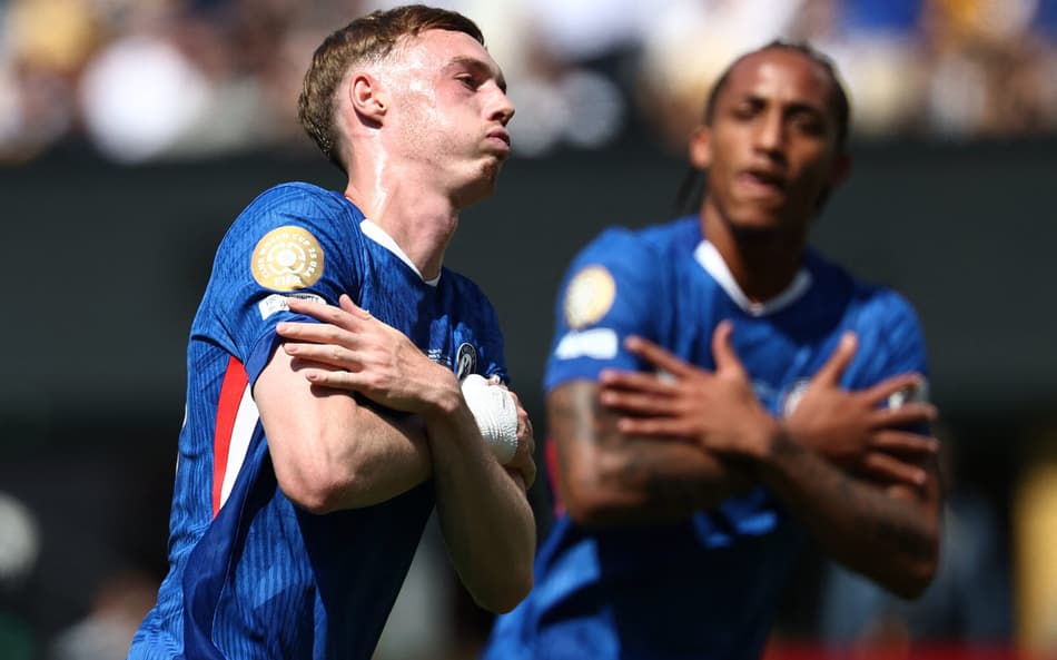 Palmer comemora gol do Chelsea sobre o PSG na final do Mundial