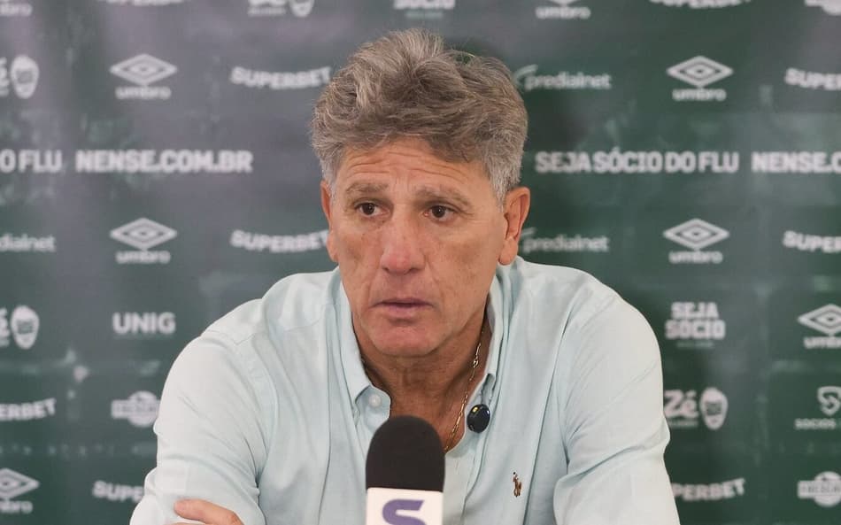 Renato Gaúcho em coletiva de imprensa (Foto: Marcelo Gonçalves/FFC)