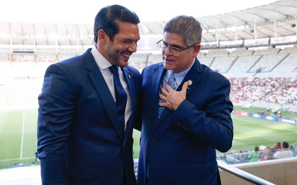 Presidente da CBF, Samir Xaud, prestigia a final do Mundial Sub-20 entre Flamengo e Barcelona (Foto: Rafael Ribeiro/CBF)